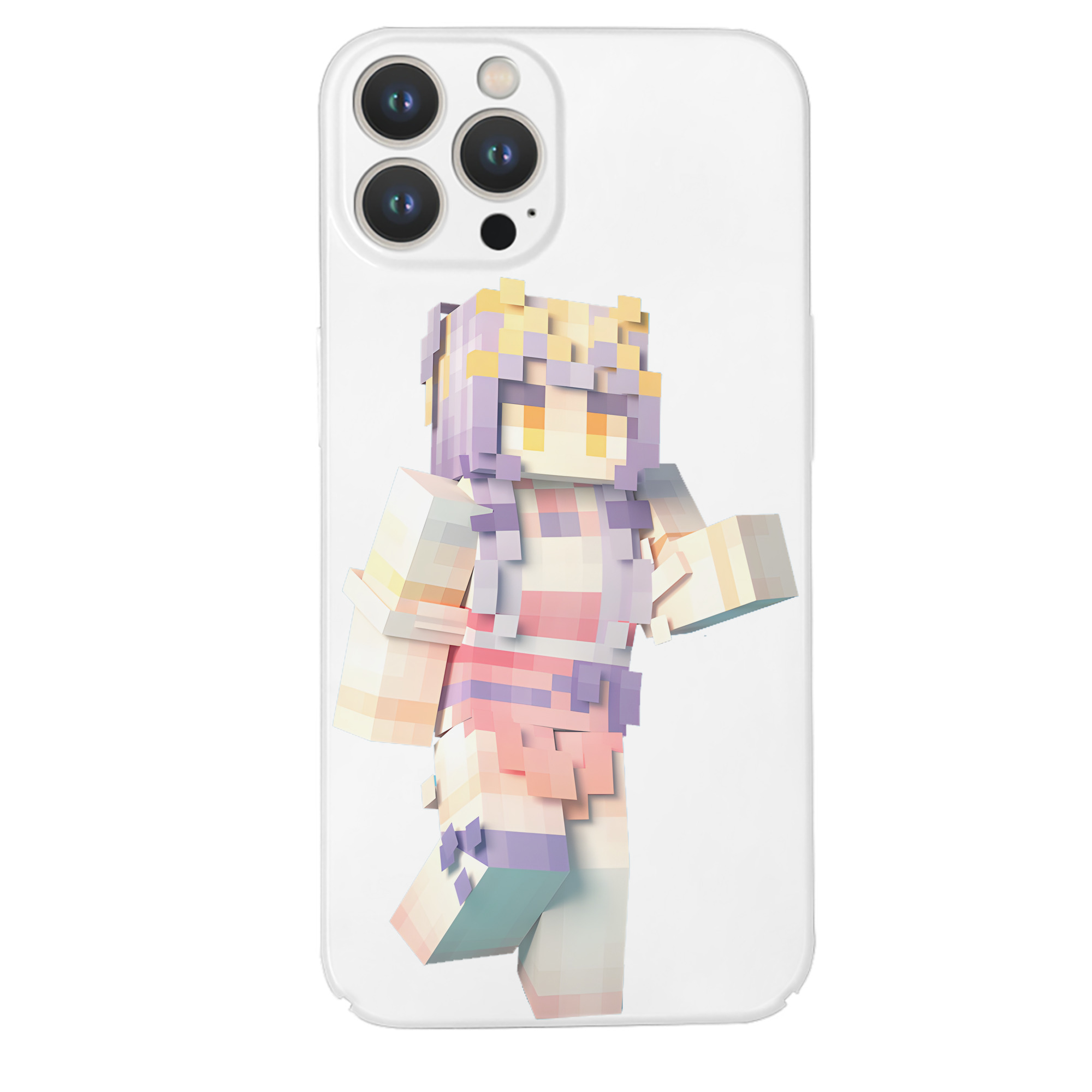 （画像用） マインクラフト ブロックの世界 Minecraft MC Block world 【iPhone 14シリーズ対応】ハードケース